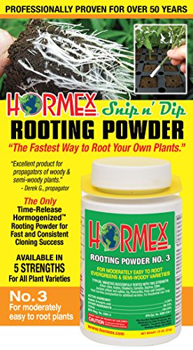 Hormex Plant Rooting Powder #3 - Clone Moderately Easy to Root Plants - 3/4oz