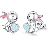 PARYFO 925 Sterling Silver Forest Spirit Stud Earrings Set, Cute Horse, Fox, Owl, Dinosaur, Flower, Evil Eye & Celtic Knot Jewelry, Hypoallergenic Gifts for Daughter, Nature Lovers or Best Friend