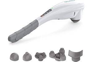 RENPHO Rechargeable Handheld Back Massager, Cordless Electric Neck Massage Tool for Shoulder, Foot, Leg, Calf, Christmas Birthday Gifts for Women and Men