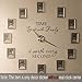 VANGOLD Wall Decor Sticker DIY Art Character Wall Decal Sticker Clock for Living Room House Bedroom Kichen TIME Spent with Family is Worth Every Second