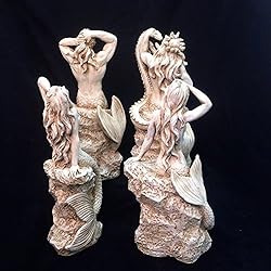 22 in. Poseidon Ruler of The Sea Mermaids on