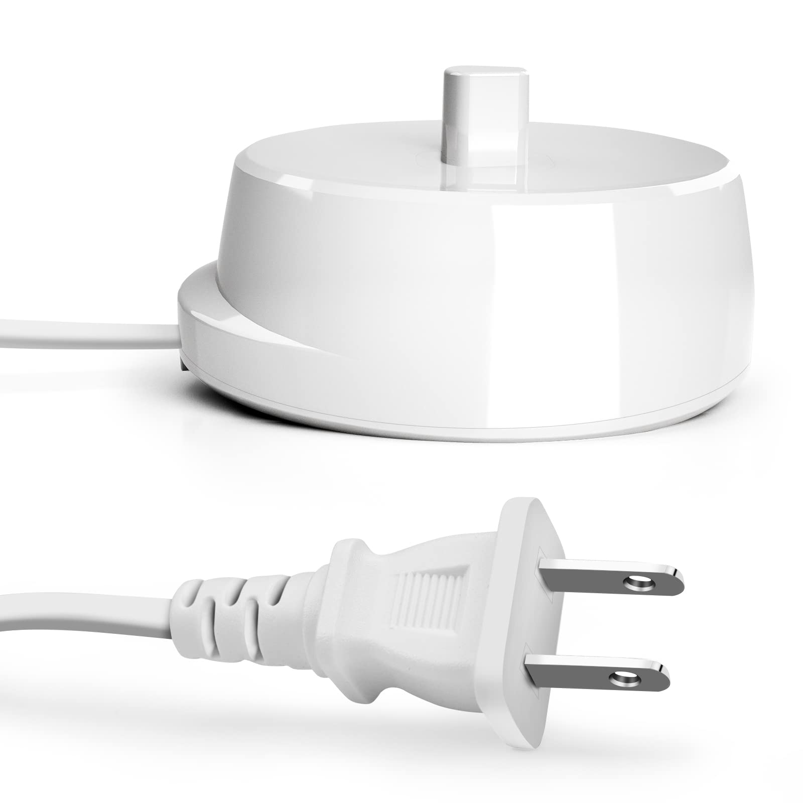 Photo 1 of Toothbrush Charger for Oral B, Braun Toothbrush Charger Base Inductive Model 3757 Charger Portable Environmental ABS for Travel Replacement White