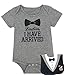 Valentine's Day Baby Boys' Funny Gentleman Bodysuit with Bib (0-3 Months)