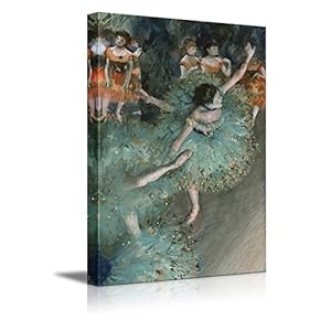 "Danseuse basculant(Danseuse_Verte) by Edgar Degas - Canvas Art Home Art - 12x18 inches