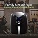 Simple Living Products XL Digital Air Fryer, 7 Custom Presets, 2 Hour Keep Warm and Memory Control Function, Airfryer Recipe Cookbook, Black High Gloss Finish with 5.8 Quart Capacity, 1800 Watts