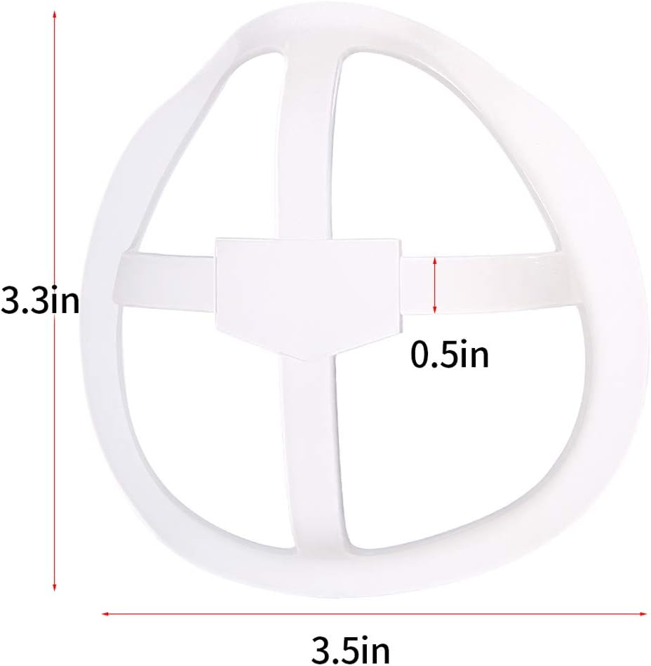 3PCS Cool Lipstick Protection Bracket Face Inner Support Nose Pads Easy to Breathing Protecting Your Perfect Makeup Frame Washable and Reusable (3, White) - - 