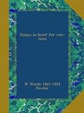 Front cover for the book Essays in brief for war-time by W. Warde Fowler