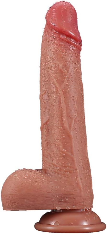 8.66Inch Big Realistic Dîldɔ with Suction Cup Super Soft Silicone Flexible Long Dîldɔ Huge Thick Pènì-s for Women - (The Body of Love)