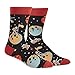 Sock It To Me Men's Fun Crew Socks, Moon Walk Space Odyssey