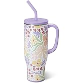 Swig Life 30oz Mega Mug, 30 oz Tumbler with Handle and Straw, Cup Holder Friendly, Dishwasher Safe, Extra Large Insulated Tumbler, Stainless Steel Water Bottle (Fresh Cut)