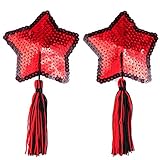 Ayliss Women's Sexy Nipple Cover Sequin Tassels Star Exotic Pasties Lingerie