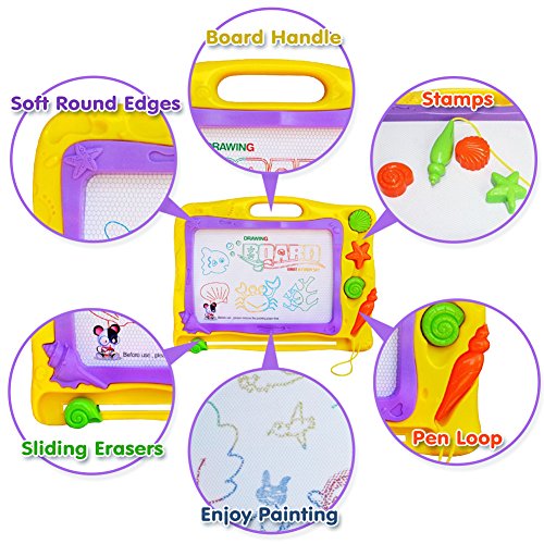 3 Magnetic+Drawing+Board+Kidolino+Stamps