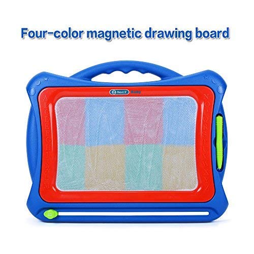 NextX Magnetic Drawing Board Write and Learn Creative Toy, Blue-Red