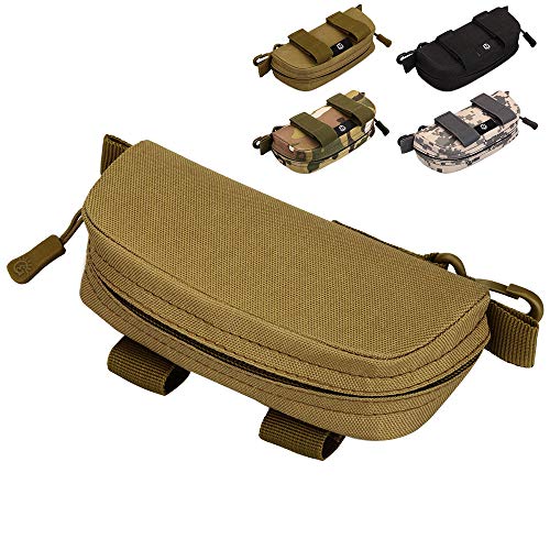 Efanr Eyeglasses Case MOLLE Modular Hardshell Sunglasses Case Tactical Zipper Eyeglass Holder Stand with Clip - Thumbnail 4