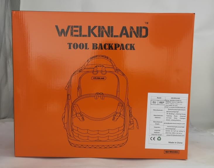 WELKINLAND 77-Pockets Electricians Tool Backpack, Tool Backpack For Men, HVAC Tools Bag Backpacks, Tools Backpacks For Construction