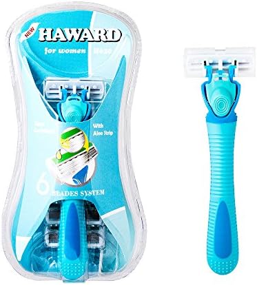 FansiBunny Razor Blades Disposable Safety for Women Men Shaving Smooth Moisturizing with 2 Cartridge Refills Whole-Body Privates Hair Shaving