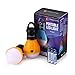 E-TRENDS Compact LED Lantern Tent Camp Light Bulb for Camping Hiking Fishing Emergency Lights, Battery Powered Portable Lamp, 2 Count, Yellow, Batteries Not Included