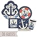 Big Dot of Happiness Ahoy Nautical - Party Tableware Plates, Napkins - Bundle for 16