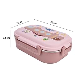 LIZEALUCKY Lunch Box, Bento Boxes, 3 Compartment