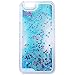 Glitter iPhone 6 Case, BEBONCOOL(TM) Quicksand Glitters Stars Liquid Transparent Hard Back Case Cover for iPhone 6 (4.7 Inch) [LIFETIME WARRANTY](Blue)