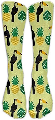 Woodpecker Pineapple LeavesMen'sLong Tube Socks