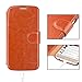 Samsung Galaxy S7 Leather Wallet Case with Credit Cards Slot and Metal Magnetic, Slim Fit and Heavy Duty, TAKEN DIRECT Plastic Flip Cover with Rubber Edge, for Women, Men, Boys, Girls Brown