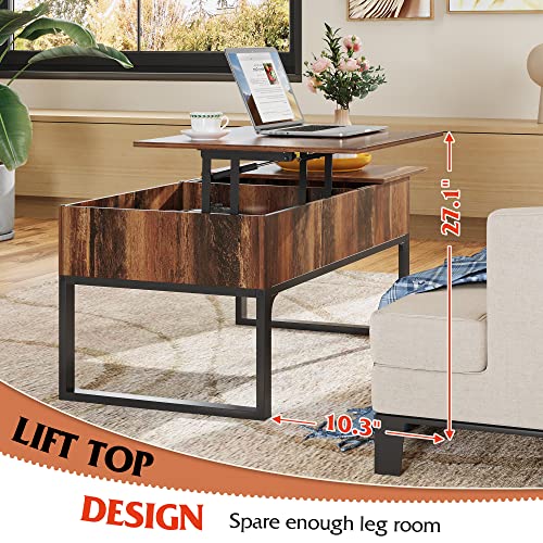 WLIVE Lift Top Coffee Table for Living Room,Modern Wood Coffee Table