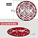 Premium Silicone Trivet for Hot Dishes, Pots & Pans - Decorative Non Slip Mat 'Hot Ironworks' Design Gives a Rustic Charm Protective Pads for Kitchen Counter Love This Kitchen (7.5 in, Set of 3, Red)
