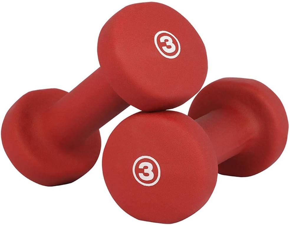 Mfnyp Cast Iron Dumbbell for Child Women, 1/2/3/5/6/7Lb, Exercise Weights for Core and Strength Training, Ergonomic Non-Slip Comfort Grip