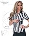 Underwraps Women's Referee Fitted Shirt, Black/White, Medium