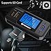 【Upgraded】 Perbeat Wireless in-Car Bluetooth FM Transmitter USB Car Charger Radio Adapter Audio Receiver Stereo Music Car Kit Hands Free Call with Micro SD/TF Card Slot, Dual USB Charging Port
