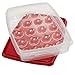 Rubbermaid - Egg Keeper-red Cover, 2 Pk, Holds 20 Jumbo Eggs, Clear, Plastic