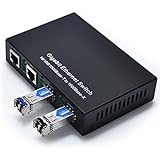 CableRack Multimode to Singlemode Media Converter with Dual 1000M Ethernet Ports