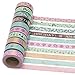 Washi Tape Set of 10 Cute Rose Gold Foil Rolls - Extra Long 33 feet - Decorative Masking Tapes Great for DIY Washi Tape Arts and Crafts Projects; Planners, Scrapbooking, Wall Art, Bullet Journals
