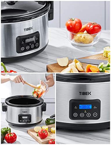 Slow Cooker, 8.5-Quart Programmable Slow Cooker with Digital Timer Up TO 20 Hours, Sealing and Locking Lid, Dishwasher Safe Non-Stick Stoneware Crock Pot, Auto Shut Off   - Thumbnail 4