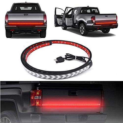 NBWDY 60 Inch 450 LEDs Red Multi Function Truck Tailgate Light Bar Double Row LED Flexible Strip Running Turn Signal Brake Reverse Tail Light for Pickup Trailer SUV RV Van Car Towing Vehicle - Thumbnail 7
