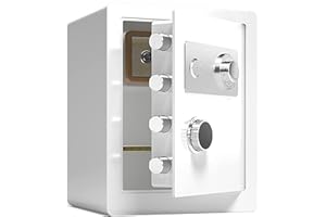 Safe Safe, Fireproof Waterproof Safe Safes Steel Combinatkey Lock Safe, Fireproof and Anti- Theft Storacabinet/White/25 X 35 