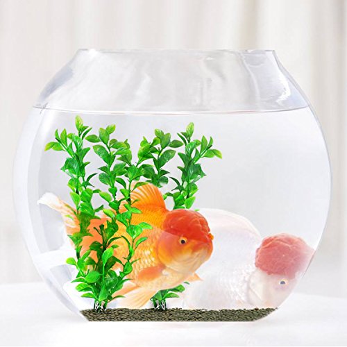 10 Pcs Green Plastic Artificial Plants for Decor Fish Tank Decoration