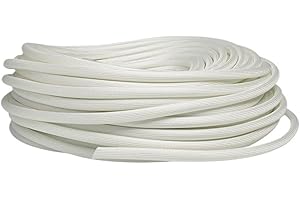 Braided Fiberglass Tube High Temperature Resistance Wire Protect Sleeve, Fiber Glass Cable Sheath 1piece(White,2MM*10M)