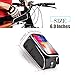 uniwood Bike Front Frame Bags Waterproof, Bicycle Handlebar Bag, Top Tube Mount Handlebar Bags, Bike Screen Phone Holder Case Sports Bicycle Bike Storage Bag Cycling Pack Fits Phones Below 6.0 Inches