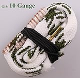 New Bore Snake Cleaner .17 .22 Cal .308 .380 9mm Caliber 12 20 28 Gauge Rifle/Pistol/Shotgun Cleaning (G19 : 10 GA Gauge)