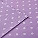 Mi Zone Purple Twin Size Sheet Sets Kids Polka Dot Sheets for Girls 100% Cotton Percale Soft Sheet Set, Flat Sheet, Fitted Sheet, Pillowcase, Breathable All Season Bed Set, Fits up to 14