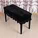 Andoer Universal Piano Stool Chair Bench Cover Pleuche Decorated with Macrame 75 35cm for Piano Dual Seat Bench Black