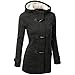 Susanny Womens Winter Fashion Outdoor Warm Wool Blended Classic Pea Coat Jacket Black Medium