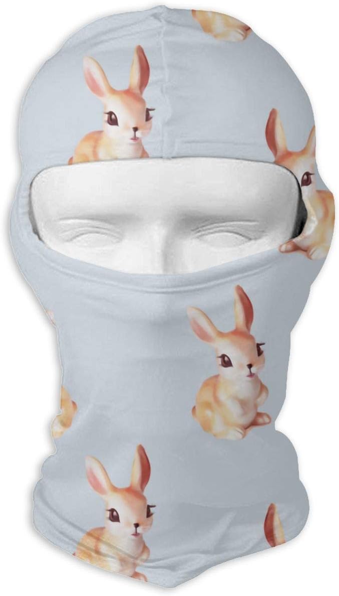 Pizeok Windproof Balaclava Hood, Easter Bunny Scattered Full Face Mask Hood for Bike Hiking New7
