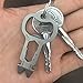 Keychain Multi-Tool EDC Mini-Tool 10-in-1 Key Tool (Bottle Opener Nail Puller Bicycle Tool Box Opener Screw Driver Cord Cutter 7/8/10mm Wrench) Stainless Steel with Sand Blasting (1 pack, silver)