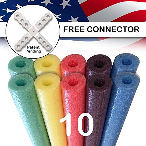 USA Foam Deluxe Foam Pool Swim Noodles - 10 Pack 52 Inch Wholesale Pricing Bulk Pack