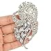EVER FAITH Austrian Crystal Wedding Elegant Flower Teardrop Bouquet Brooch Clear Silver-Tone