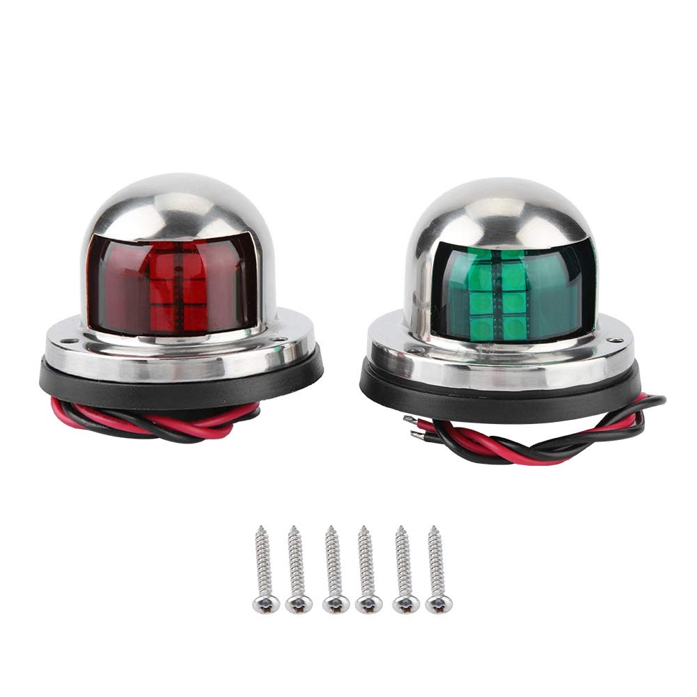 LED Navigation Light, 1 Pair Red And Green LED Navigation Light Signal Signal Lamp Sidelight for Marine Boat Yacht Accessory