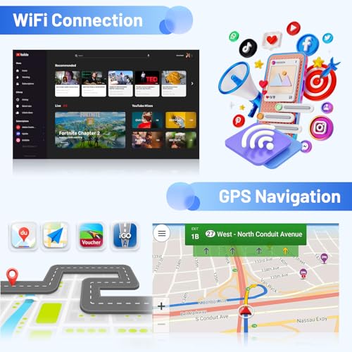 Inefala 4+64G Car Radio for Citroen Nemo/Peugeot Bipper/Fiat Fiorino Qubo 2008-2017 Android 15 with Wireless CarPlay Android Radio, 10 Inch Car Screen with Bluetooth WIFI GPS FM/RDS 32EQ SWC